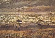 Vincent Van Gogh Beach at Scheveningen in Stormy Weather (nn04) oil on canvas